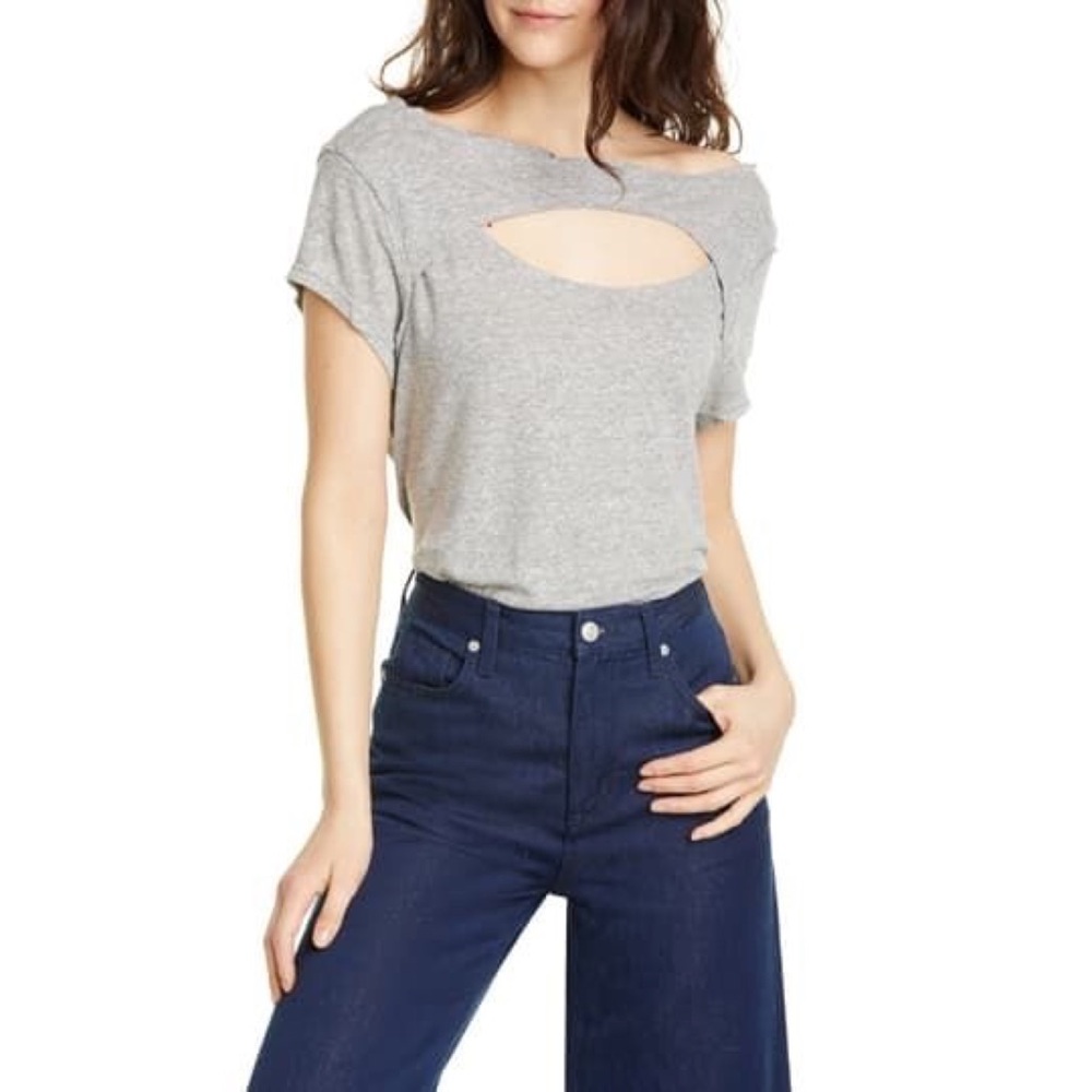 NWT Free People June Cutout Tee